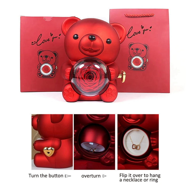 RoseBear™ Jewelry Gift Box – The Cutest Way to Say “I Love You”