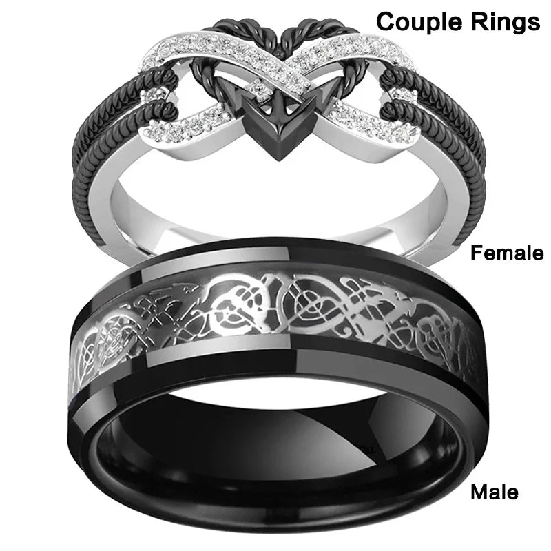 EternalHeart™ Couples Ring Set