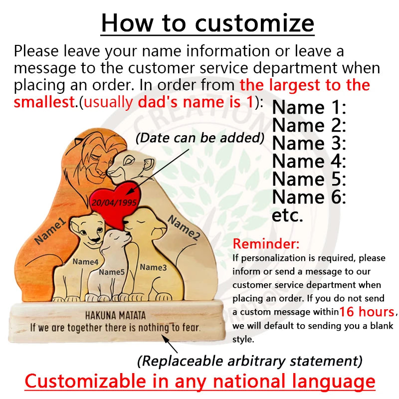 Custom Family Puzzle™ – Personalized Wooden Keepsake