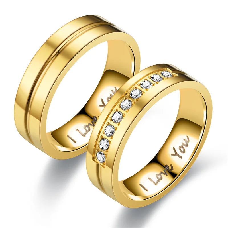 I Love You Band™ – Matching Couples Rings